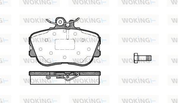 Woking P5453.00 - Тормозные колодки, дисковые, комплект autospares.lv