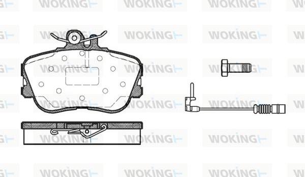 Woking P5453.02 - Тормозные колодки, дисковые, комплект autospares.lv