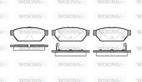 Woking P5403.02 - Тормозные колодки, дисковые, комплект autospares.lv