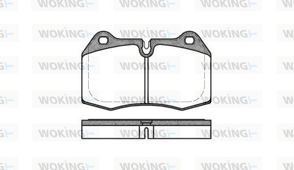 Woking P5413.00 - Тормозные колодки, дисковые, комплект autospares.lv