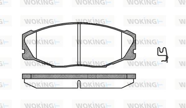 Woking P5433.04 - Тормозные колодки, дисковые, комплект autospares.lv