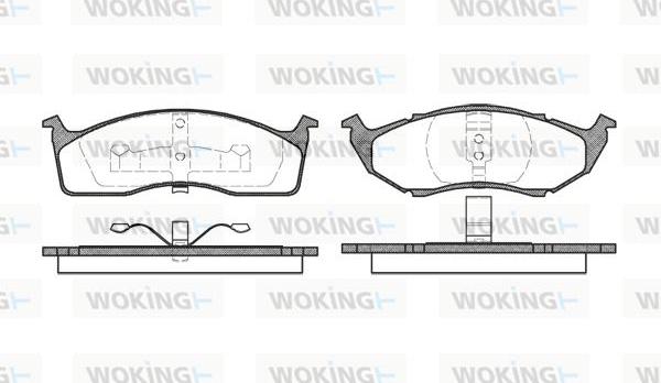 Woking P5473.00 - Тормозные колодки, дисковые, комплект autospares.lv