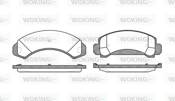 Woking P5543.00 - Тормозные колодки, дисковые, комплект autospares.lv