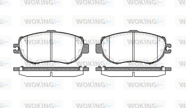 Woking P5563.00 - Тормозные колодки, дисковые, комплект autospares.lv