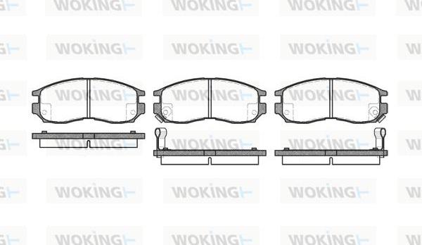 Woking P5603.02 - Тормозные колодки, дисковые, комплект autospares.lv