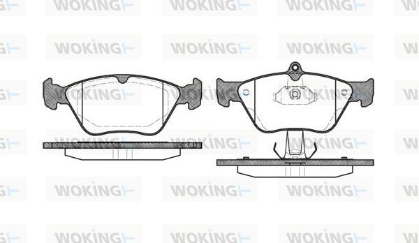 Woking P5683.00 - Тормозные колодки, дисковые, комплект autospares.lv