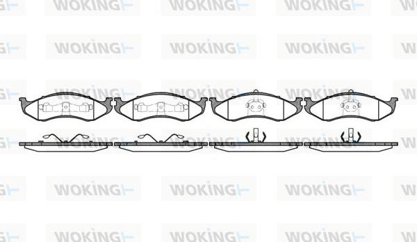 Woking P5673.40 - Тормозные колодки, дисковые, комплект autospares.lv