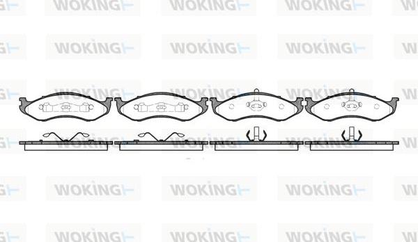 Woking P5673.00 - Тормозные колодки, дисковые, комплект autospares.lv