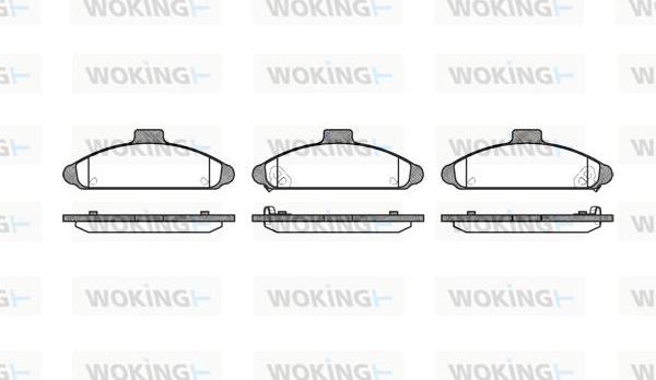 Woking P5043.02 - Тормозные колодки, дисковые, комплект autospares.lv