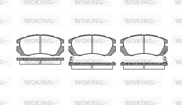 Woking P5033.02 - Тормозные колодки, дисковые, комплект autospares.lv