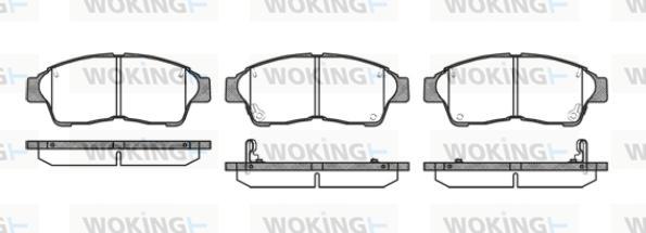 Woking P5023.42 - Тормозные колодки, дисковые, комплект autospares.lv