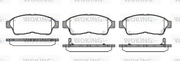 Woking P5023.02 - Тормозные колодки, дисковые, комплект autospares.lv
