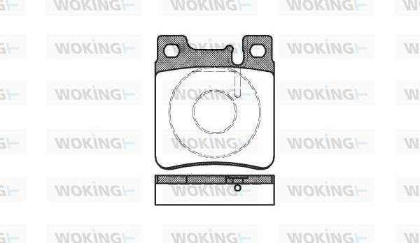 Woking P5073.00 - Тормозные колодки, дисковые, комплект autospares.lv