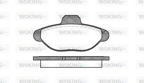 Woking P5143.00 - Тормозные колодки, дисковые, комплект autospares.lv