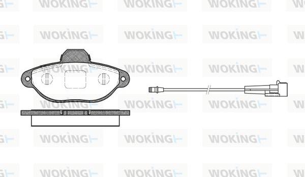 Woking P5143.01 - Тормозные колодки, дисковые, комплект autospares.lv