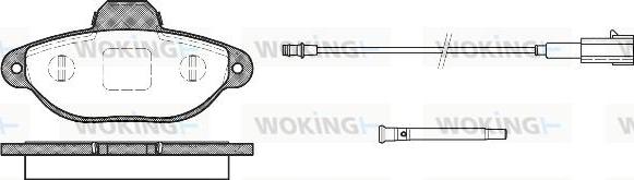 Woking P5143.21 - Тормозные колодки, дисковые, комплект autospares.lv