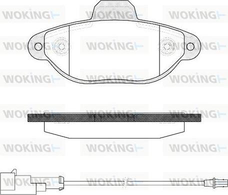 Woking P5143.22 - Тормозные колодки, дисковые, комплект autospares.lv