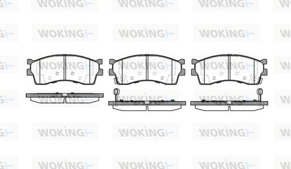 Woking P5153.42 - Тормозные колодки, дисковые, комплект autospares.lv