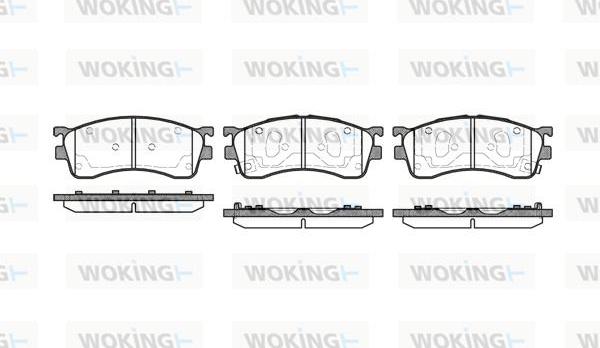 Woking P5153.52 - Тормозные колодки, дисковые, комплект autospares.lv