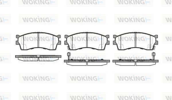 Woking P5153.32 - Тормозные колодки, дисковые, комплект autospares.lv