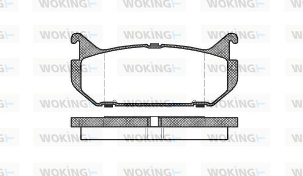 Woking P5163.00 - Тормозные колодки, дисковые, комплект autospares.lv