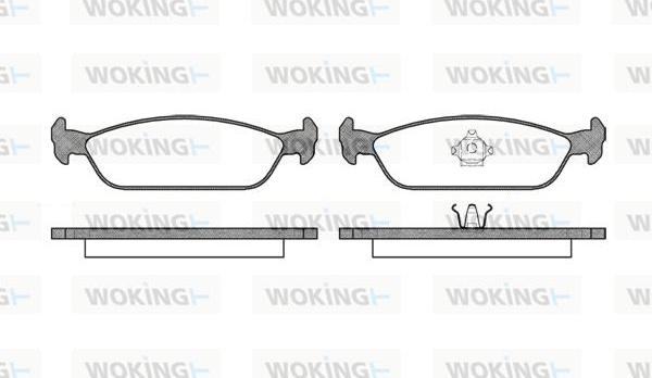 Woking P5113.00 - Тормозные колодки, дисковые, комплект autospares.lv