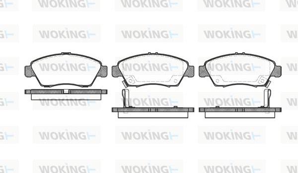 Woking P5183.02 - Тормозные колодки, дисковые, комплект autospares.lv