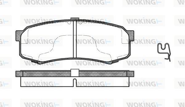 Woking P5133.04 - Тормозные колодки, дисковые, комплект autospares.lv