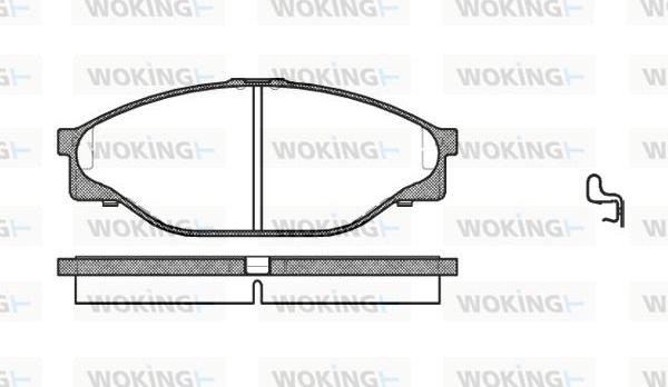 Woking P5123.20 - Тормозные колодки, дисковые, комплект autospares.lv
