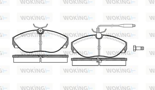 Woking P5863.02 - Тормозные колодки, дисковые, комплект autospares.lv