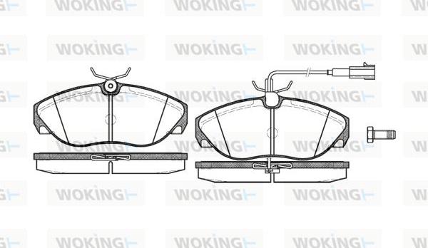 Woking P5863.11 - Тормозные колодки, дисковые, комплект autospares.lv