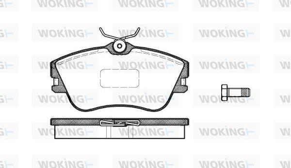 Woking P5803.00 - Тормозные колодки, дисковые, комплект autospares.lv