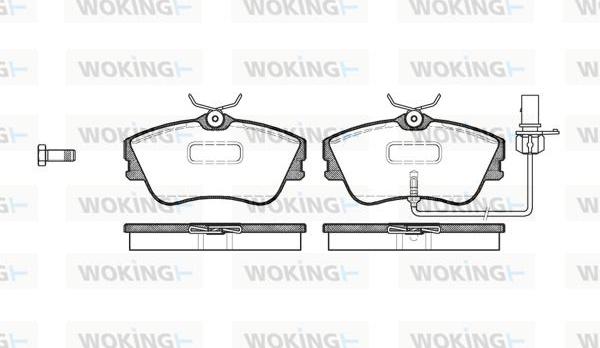 Woking P5803.21 - Тормозные колодки, дисковые, комплект autospares.lv