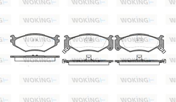 Woking P5833.02 - Тормозные колодки, дисковые, комплект autospares.lv