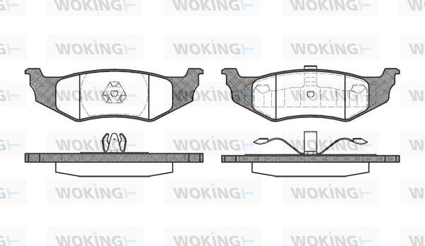 Woking P5823.40 - Тормозные колодки, дисковые, комплект autospares.lv