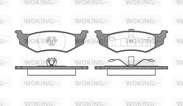 Woking P5823.00 - Тормозные колодки, дисковые, комплект autospares.lv