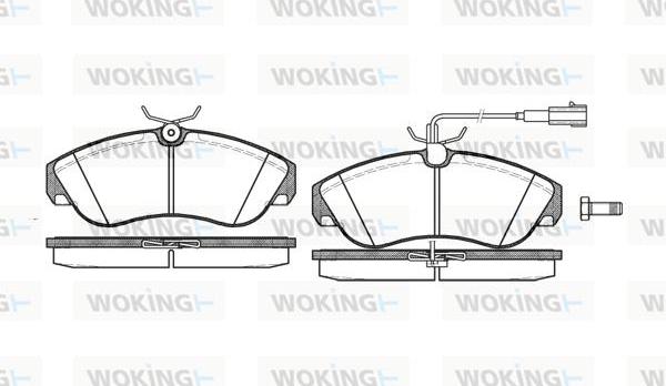 Woking P5873.11 - Тормозные колодки, дисковые, комплект autospares.lv