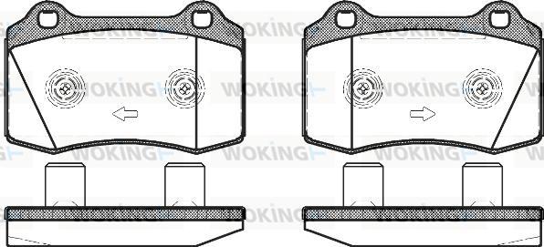 Woking P5343.58 - Тормозные колодки, дисковые, комплект autospares.lv