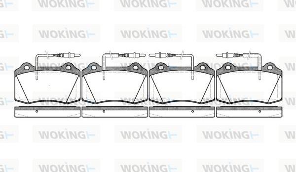 Woking P5343.14 - Тормозные колодки, дисковые, комплект autospares.lv