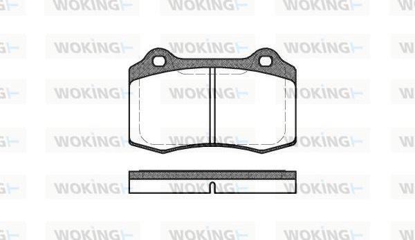 Woking P5343.30 - Тормозные колодки, дисковые, комплект autospares.lv