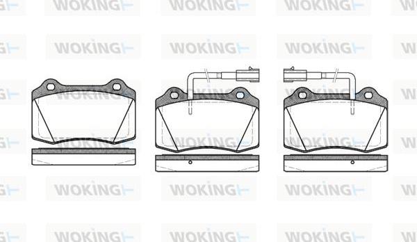 Woking P5343.32 - Тормозные колодки, дисковые, комплект autospares.lv