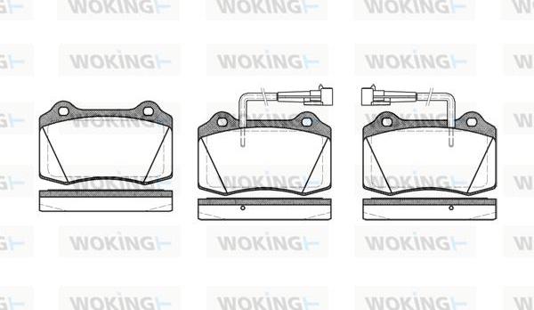 Woking P5343.22 - Тормозные колодки, дисковые, комплект autospares.lv