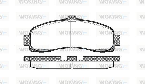 Woking P5313.10 - Тормозные колодки, дисковые, комплект autospares.lv