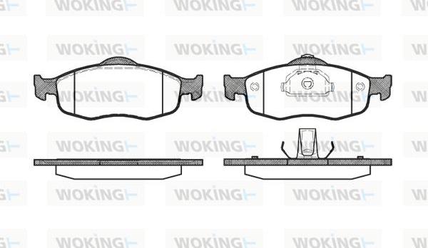 Woking P5323.00 - Тормозные колодки, дисковые, комплект autospares.lv