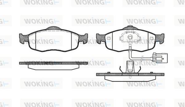 Woking P5323.02 - Тормозные колодки, дисковые, комплект autospares.lv