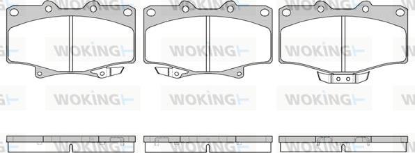 Woking P5293.14 - Тормозные колодки, дисковые, комплект autospares.lv