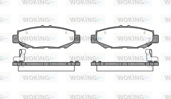 Woking P5243.04 - Тормозные колодки, дисковые, комплект autospares.lv