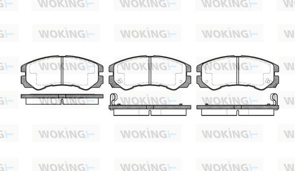 Woking P5253.02 - Тормозные колодки, дисковые, комплект autospares.lv