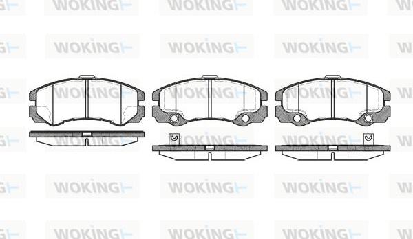 Woking P5253.32 - Тормозные колодки, дисковые, комплект autospares.lv