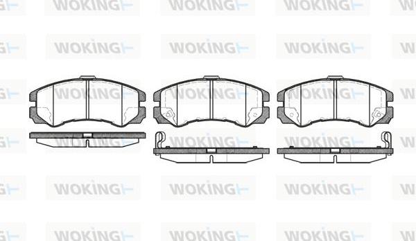 Woking P5253.22 - Тормозные колодки, дисковые, комплект autospares.lv